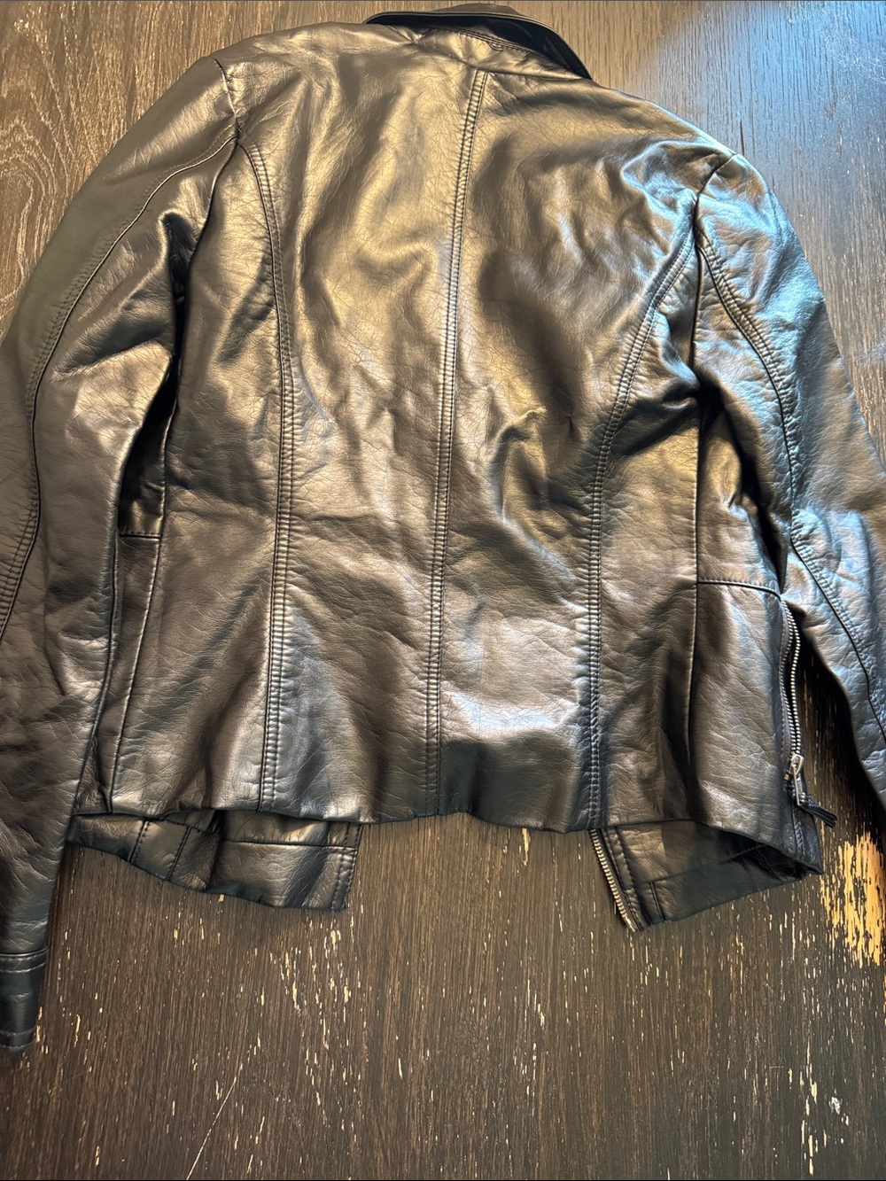 New Look Black Faux Leather Biker Jacket - Picture 5 of 5